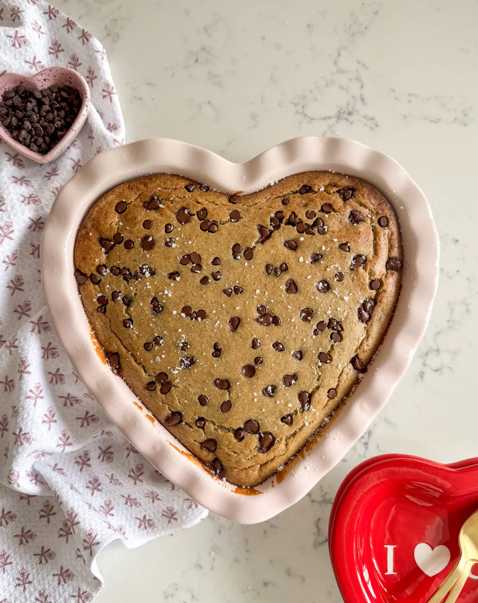 chocolate chip cookie cake baked oats