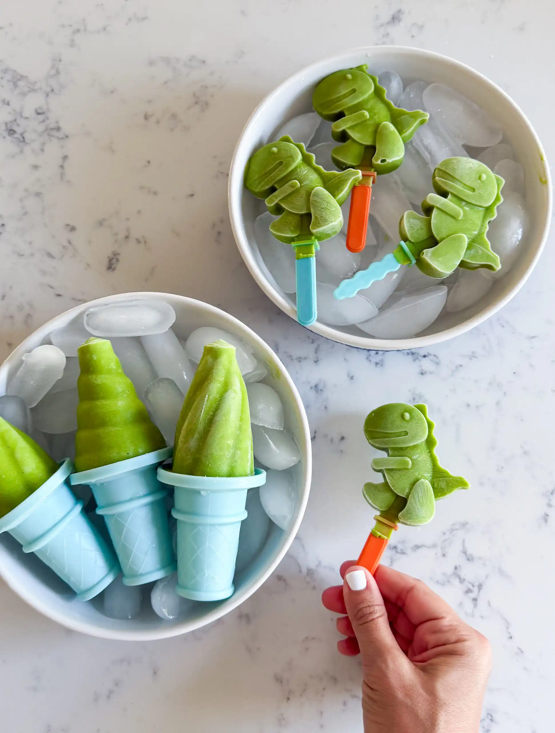 healthy green popsicles
