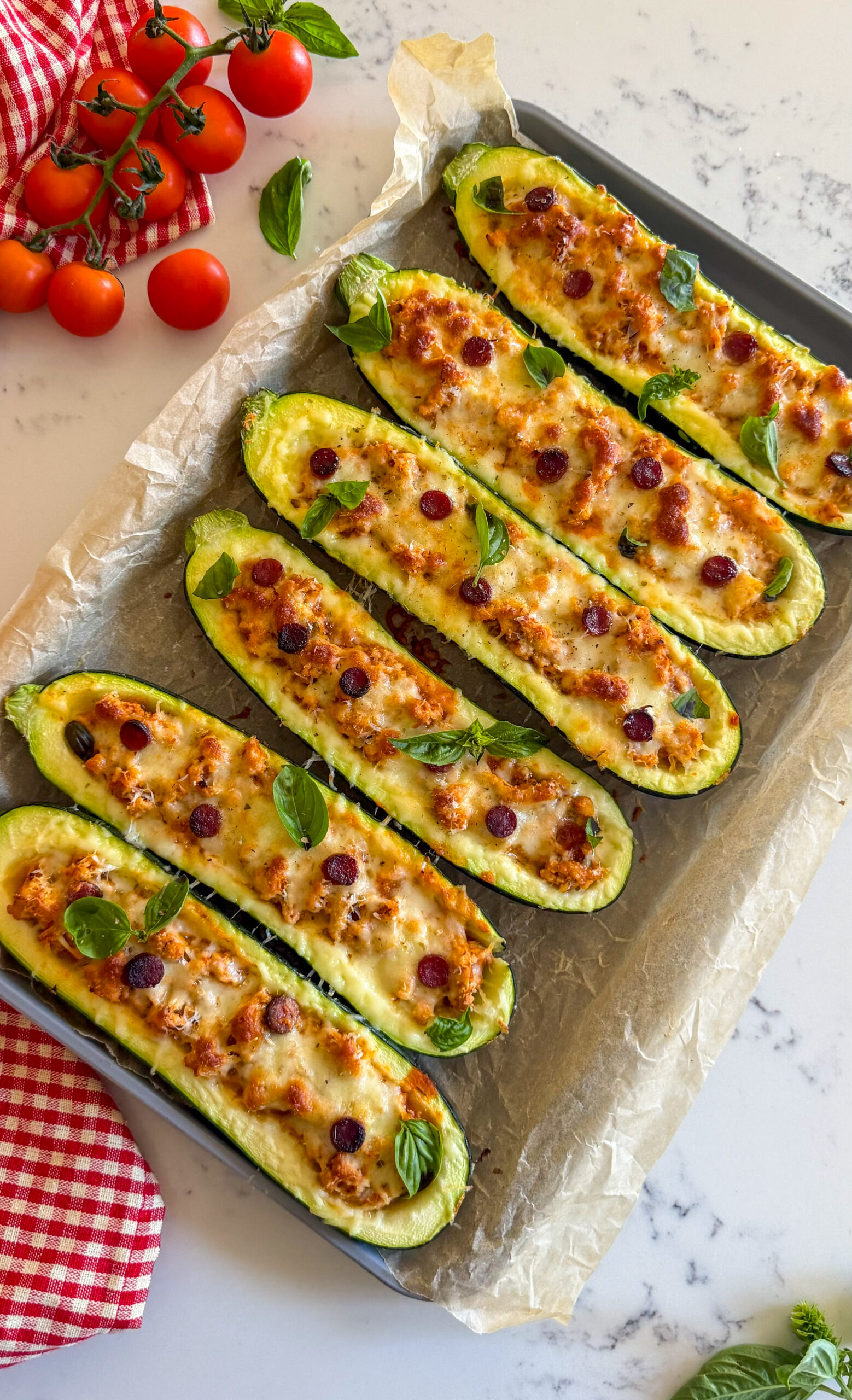 pizza zucchini boats